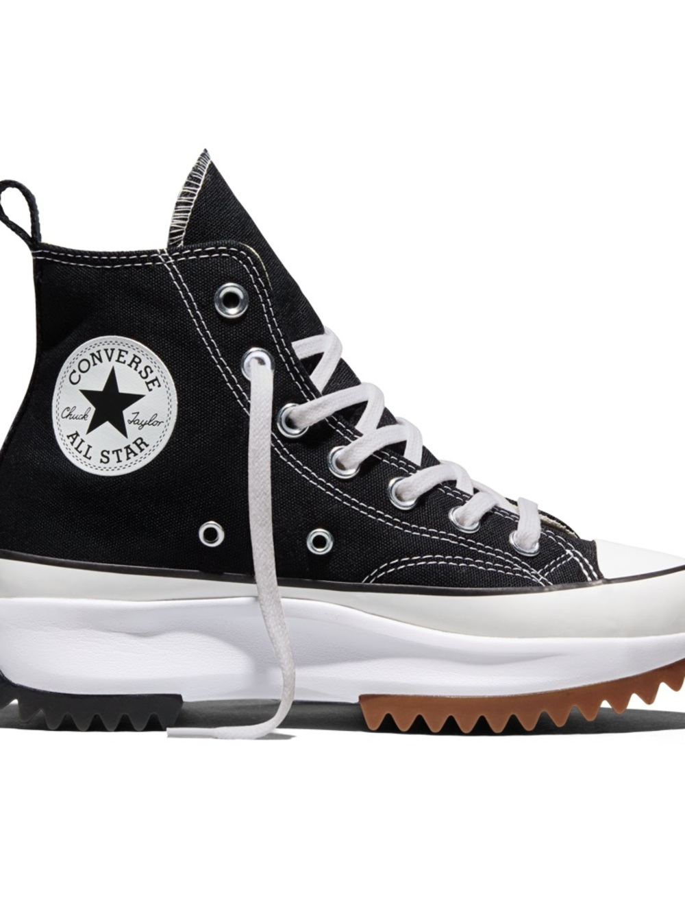 Converse Black & White Run Star Hike Platform Canvas high top
